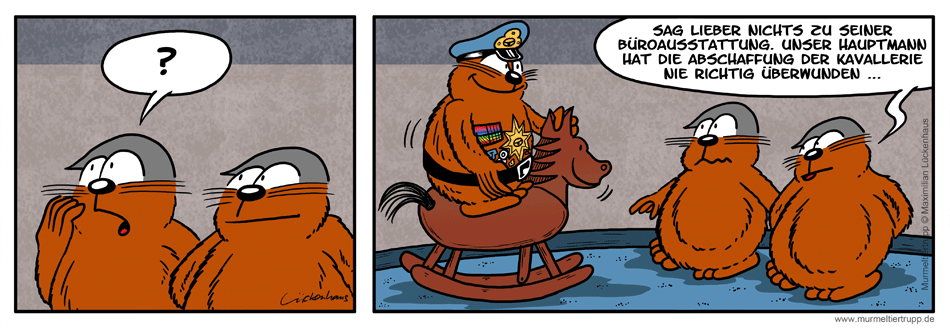 Murmeltiertrupp Comicstrip - Reiter