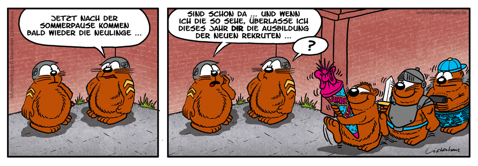 Murmeltiertrupp Comicstrip - Rekruten