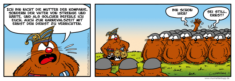 Murmeltiertrupp Comicstrip - Rosenmontagsansprache
