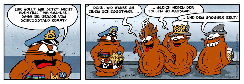 Murmeltiertrupp Comicstrip - Schießstand
