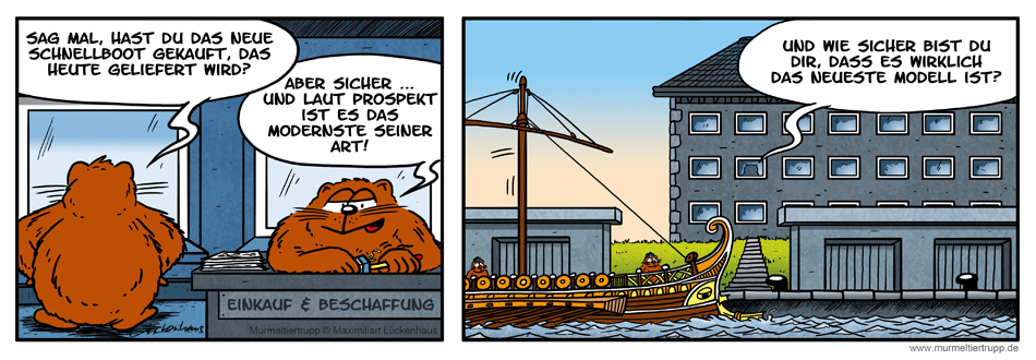 Murmeltiertrupp Comicstrip - Schiffskauf