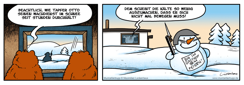 Murmeltiertrupp Comicstrip - Schneewache