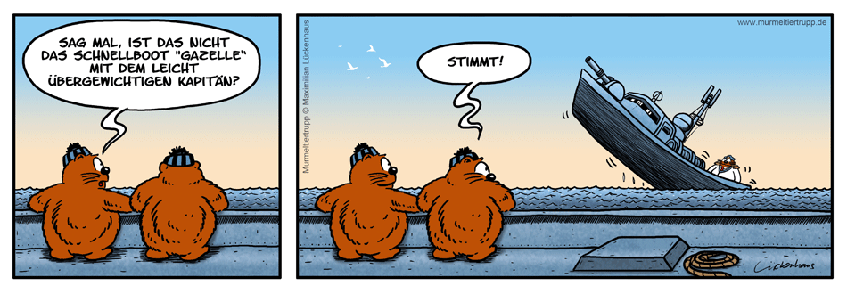 Murmeltiertrupp Comicstrip - Schnellboot