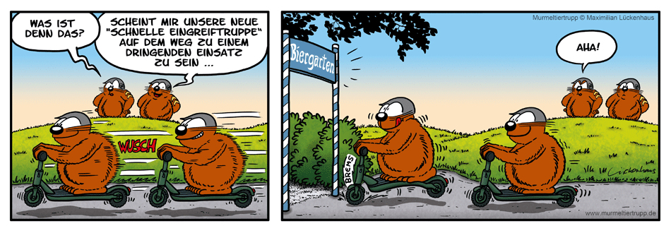 Murmeltiertrupp Comicstrip - Schnelle Eingreiftruppe