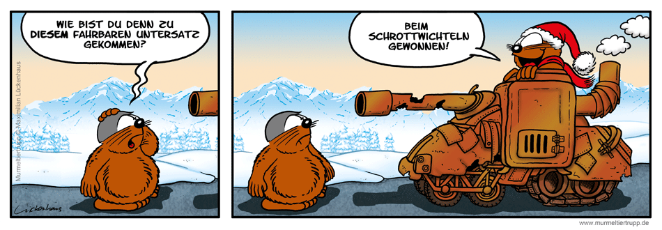 Murmeltiertrupp Comicstrip - Schrottwichteln