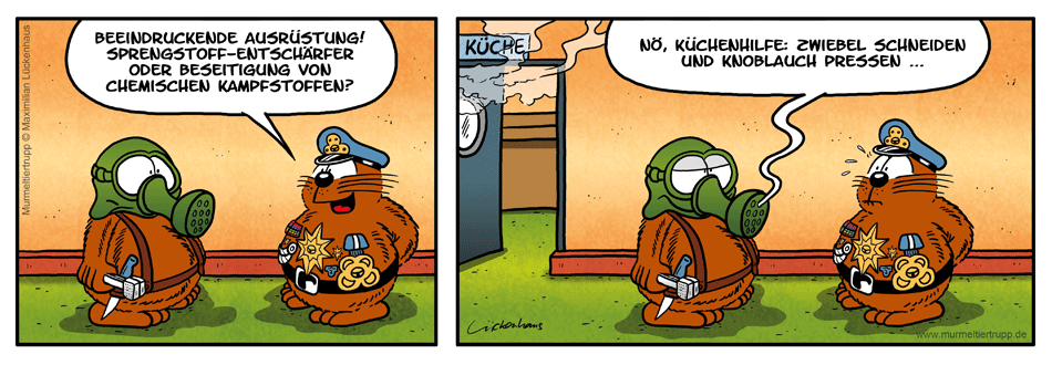 Murmeltiertrupp Comicstrip - Schutzanzug