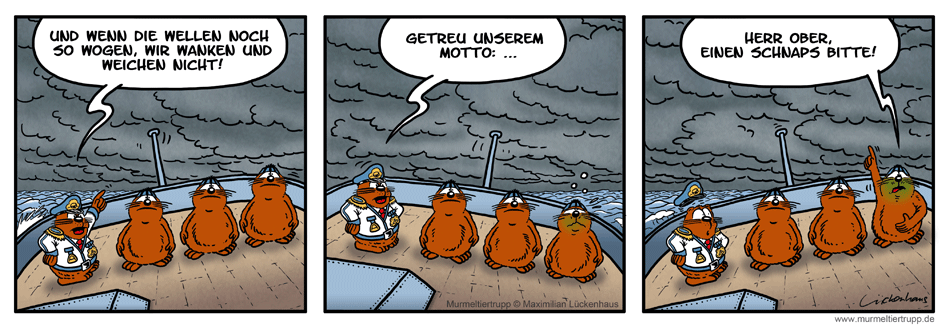 Murmeltiertrupp Comicstrip - Seegang