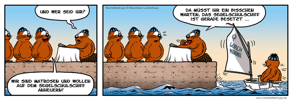 Murmeltiertrupp Comicstrip - Segelschulschiff