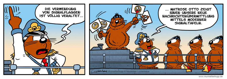Murmeltiertrupp Comicstrip - Signale