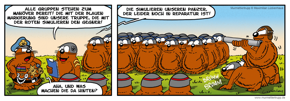 Murmeltiertrupp Comicstrip - Simulation