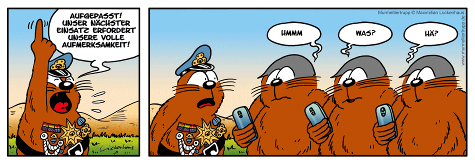Murmeltiertrupp Comicstrip - Smartphone