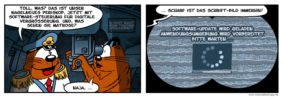 Murmeltiertrupp Comicstrip - Software-Update