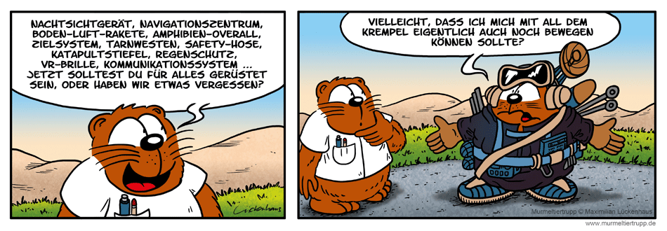 Murmeltiertrupp Comicstrip - Spezialausrüstung