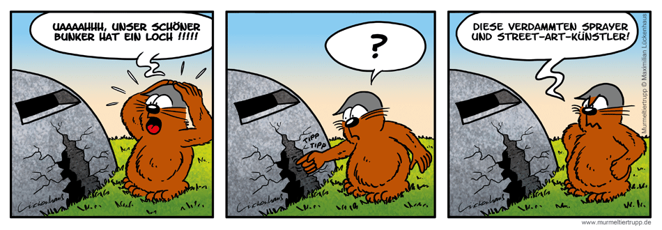 Murmeltiertrupp Comicstrip - Streetart