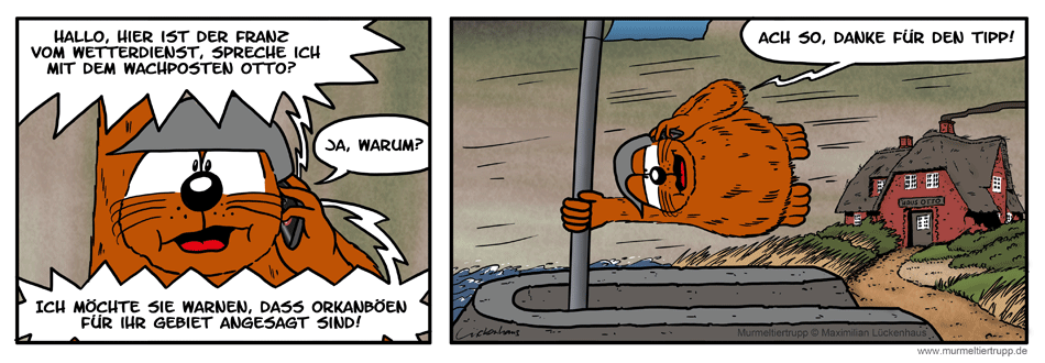 Murmeltiertrupp Comicstrip - Sturmwarnung