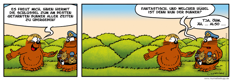Murmeltiertrupp Comicstrip - Tarnbunker