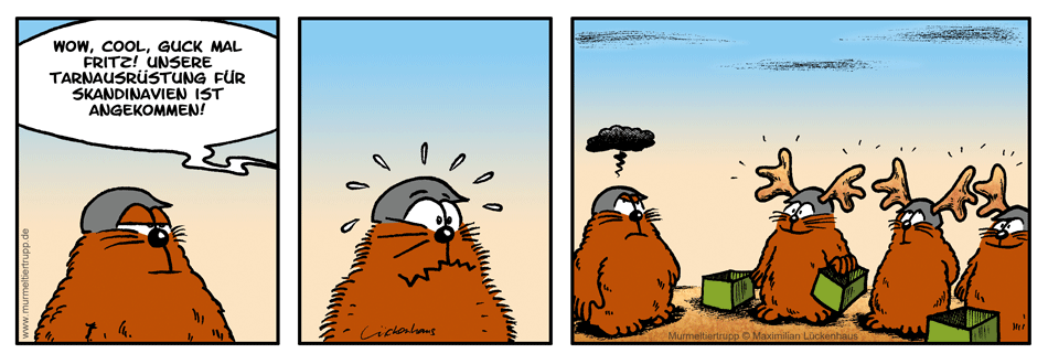 Murmeltiertrupp Comicstrip - Tarnen