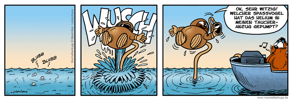 Murmeltiertrupp Comicstrip - Tauchgang