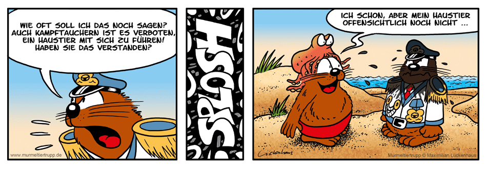 Murmeltiertrupp Comicstrip - Tintenfisch