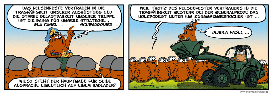 Murmeltiertrupp Comicstrip - tragfähig