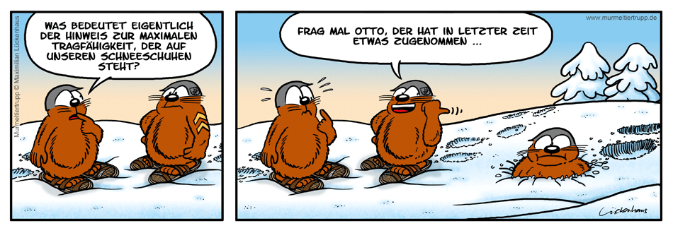 Murmeltiertrupp Comicstrip - Tragfähigkeit