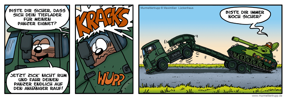 Murmeltiertrupp Comicstrip - Transport