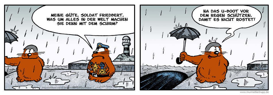 Murmeltiertrupp Comicstrip - U-boot-Schutz