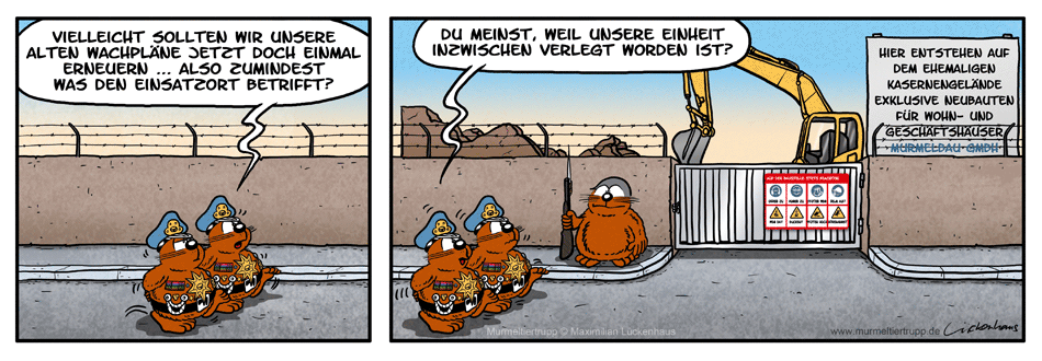 Murmeltiertrupp Comicstrip - Umzug