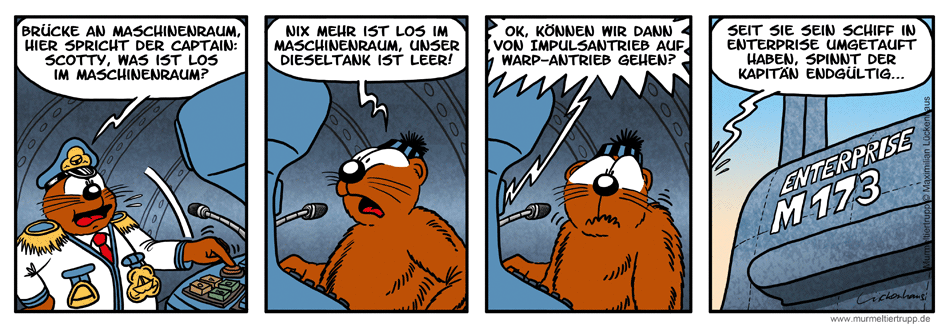 Murmeltiertrupp Comicstrip - Unendliche Weiten
