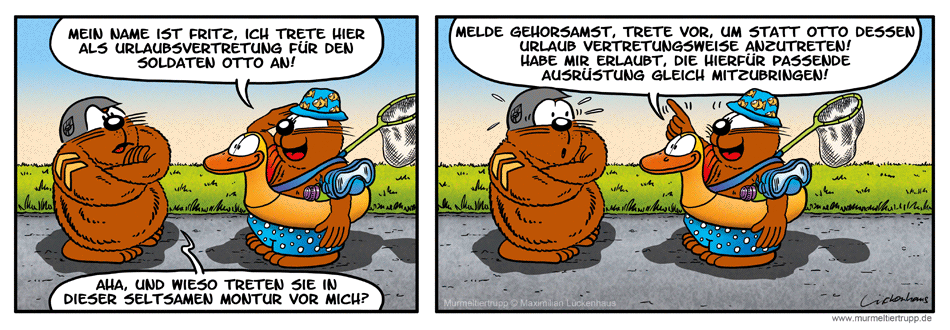 Murmeltiertrupp Comicstrip - Urlaubsvertretung