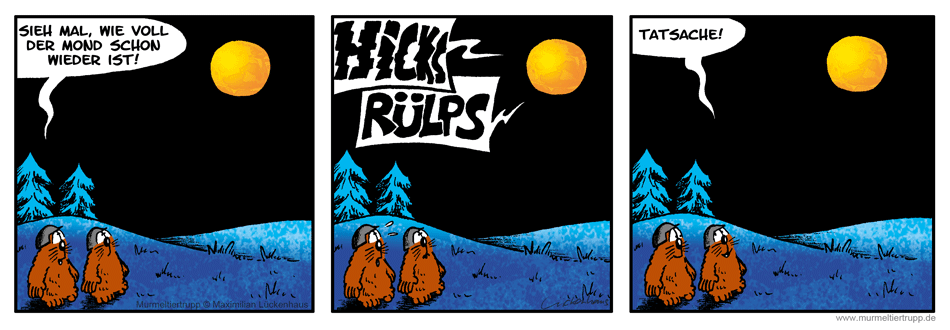 Murmeltiertrupp Comicstrip - Vollmond