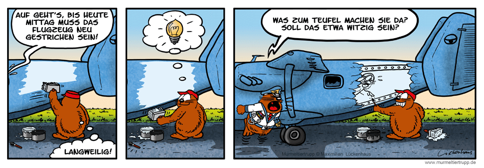 Murmeltiertrupp Comicstrip - Wandmalerei