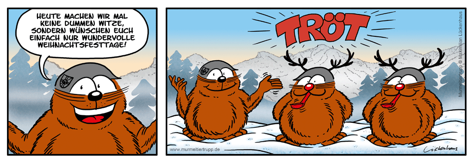 Murmeltiertrupp Comicstrip - Weihnachtsfrohsinn