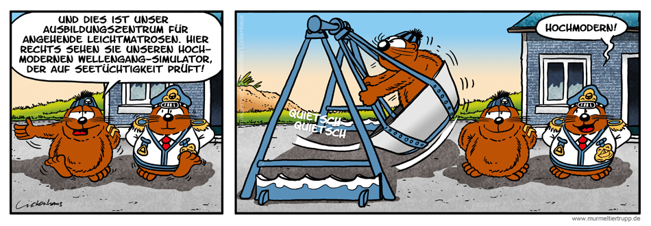 Murmeltiertrupp Comicstrip - Wellengang