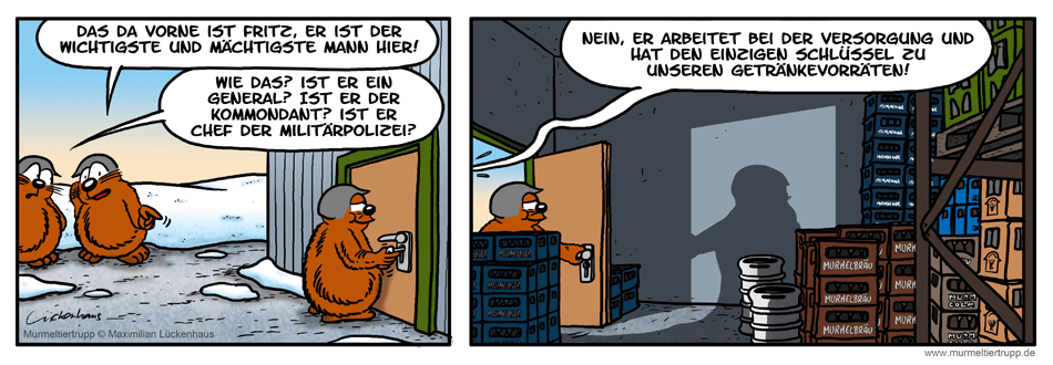 Murmeltiertrupp Comicstrip - Wichtigster Mann