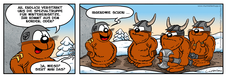 Murmeltiertrupp Comicstrip - Wikinger-Power