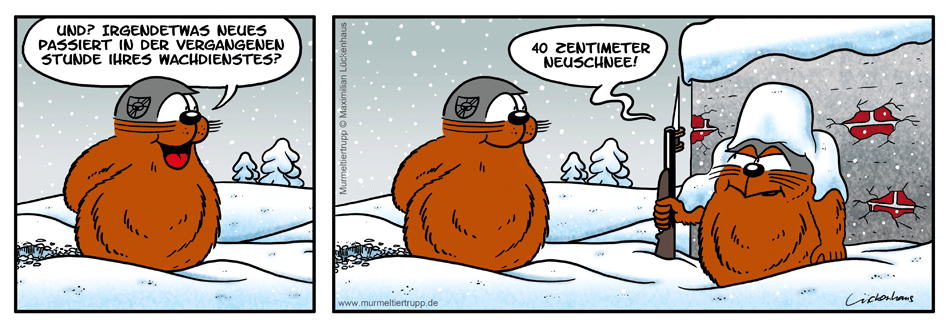 Murmeltiertrupp Comicstrip - Winterwacht