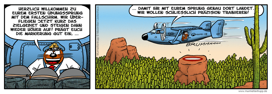 Murmeltiertrupp Comicstrip - Zielgebiet