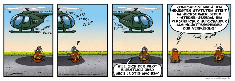 Murmeltiertrupp Comicstrip - Zusatzleistung